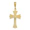 14K Yellow Gold Cross Pendant Charm Religious Jewerly 39mm x 17mm